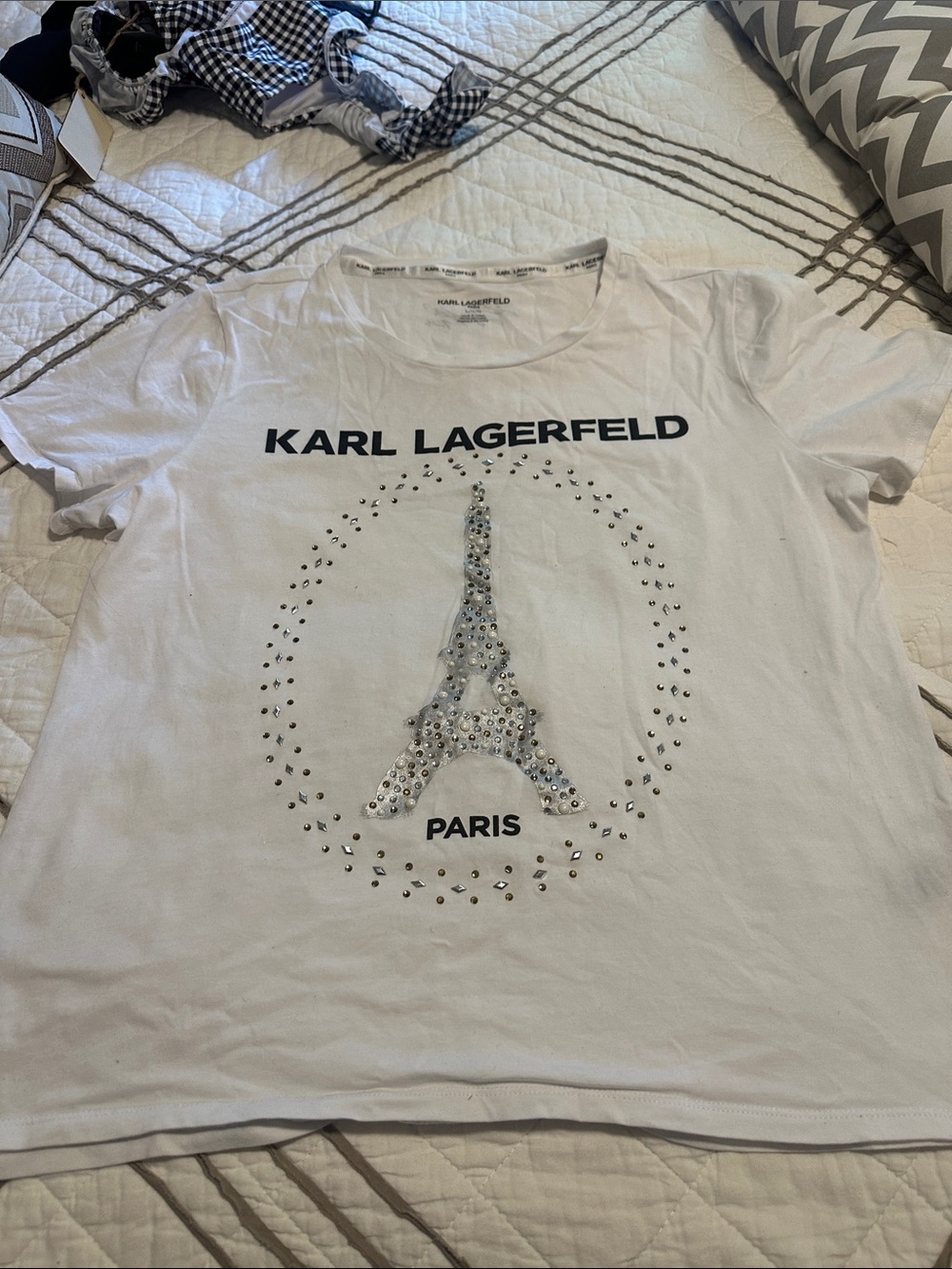 Karl Lagerfeld Paris Tee Shirt White Size L